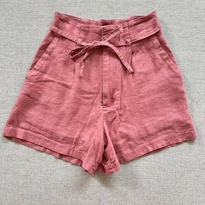 A&F High Waisted Linen Shorts